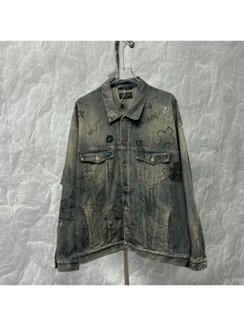 BALENCIAGA Balenciaga Crypto Printed Denim Jacket