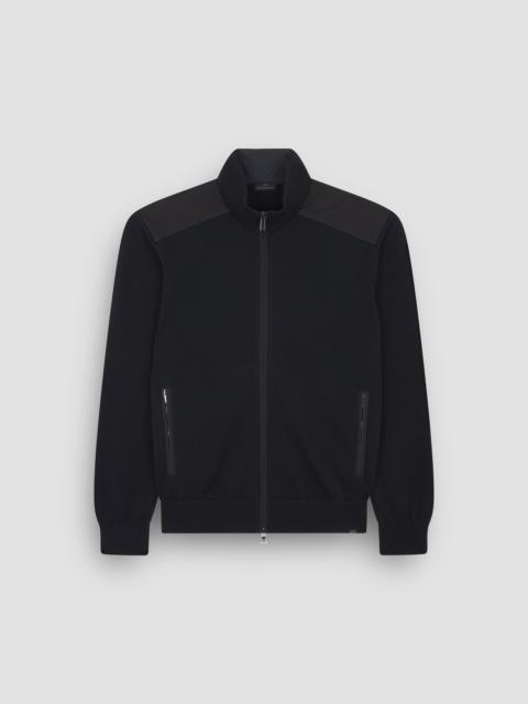 Paul & Shark SOFT COOL TOUCH WOOL ZIP-UP SWEATER WITH TYPHOON® PLATINUM DETAILS