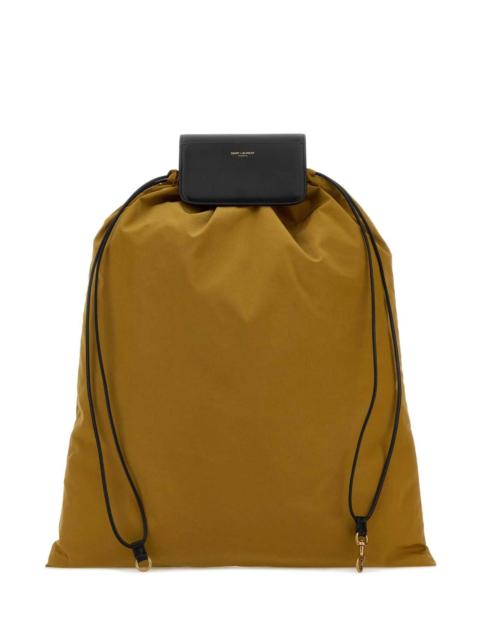 SAINT LAURENT Saint Laurent Men Biscuit Canvas Shopping Bag