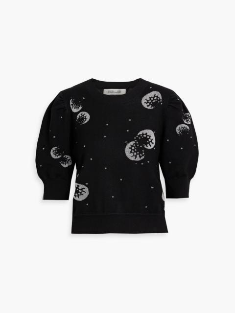 DIANE VON FURSTENBERG Willa metallic jacquard-knit sweater