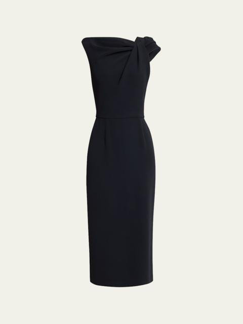 Givenchy Draped Sleeveless Midi Dress