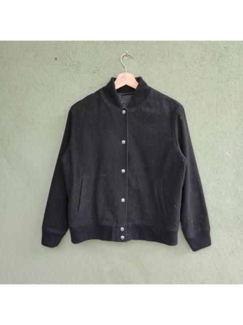 Other Designers Varsity - Vintage Japanese Black Buttons Ups Varsity Jacket