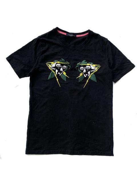 UNDERCOVER John Undercover Skull lighting Embroidered T Shirt