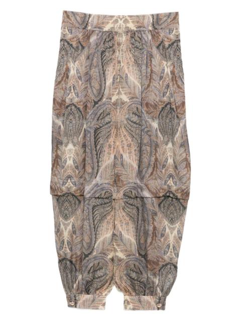 Zimmermann paisley-print pleated trousers