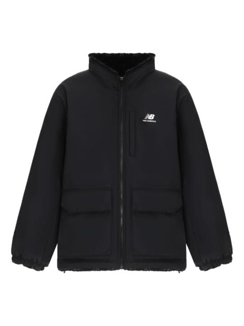 New Balance New Balance Logo Windbreaker Jacket 'Black White' 6DC43783-BK