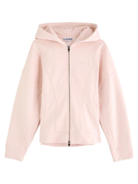 Ganni Logo Hooded Cotton Sweatshirt