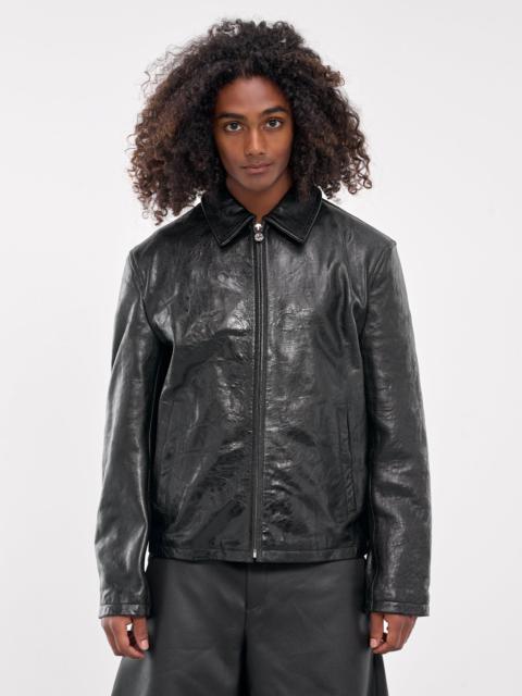 Leather Zip-Up Jacket