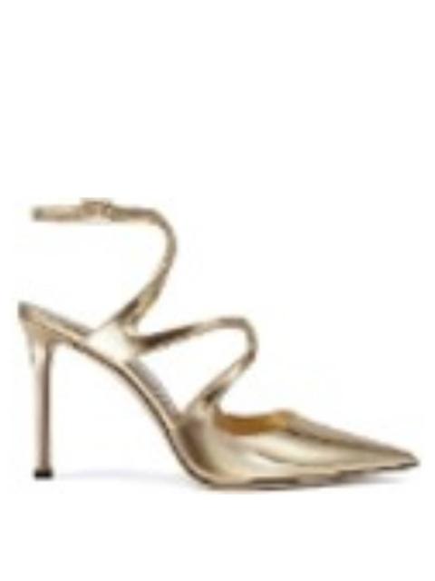JIMMY CHOO Jimmy Choo Azia 75 Gold Leather Pumps