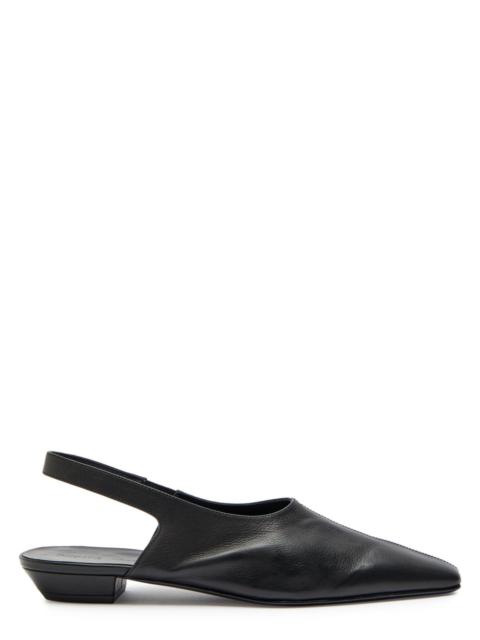 KHAITE Khaite Cecilia Grained Leather Slingback Flats