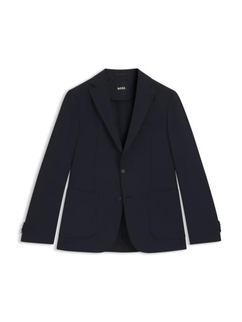 BOSS WASHABLE SLIM-FIT JACKET IN A WOOL BLEND