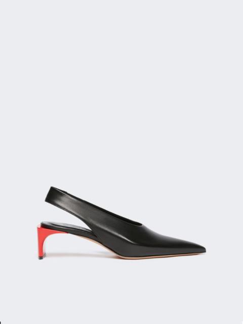Sportmax Leather slingbacks