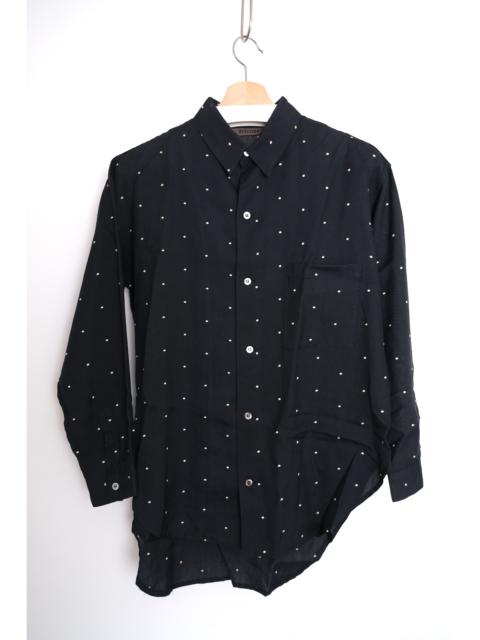 Yohji Yamamoto 1980s Rayon Embroidered Pin Dot Workshop Shirt