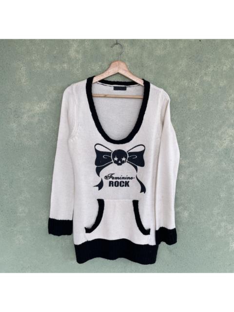 Other Designers Homespun Knitwear - Vintage Japanese Feminine Rock Skulls Knitwear Sweater Women