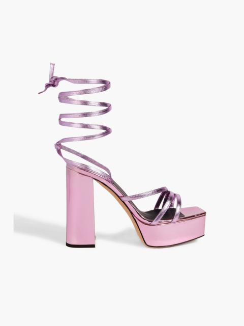 Giuseppe Zanotti Flavienne mirrored-leather platform sandals