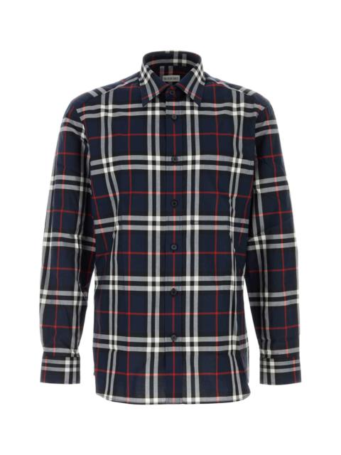 Burberry Men Embroidered Poplin Shirt