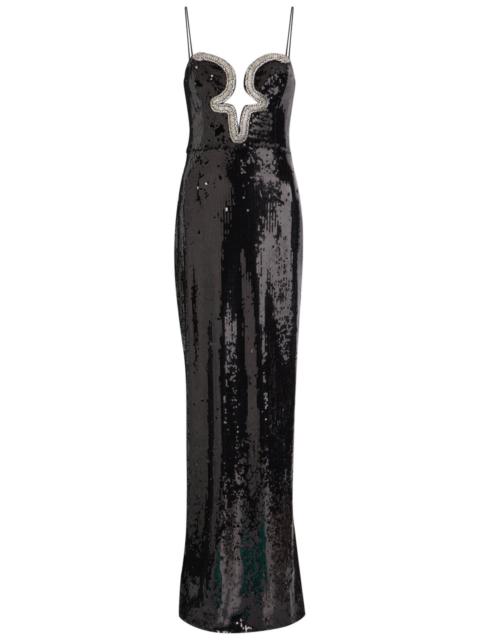 REBECCA VALLANCE Rebecca Vallance Lyra Embellished Sequin Gown