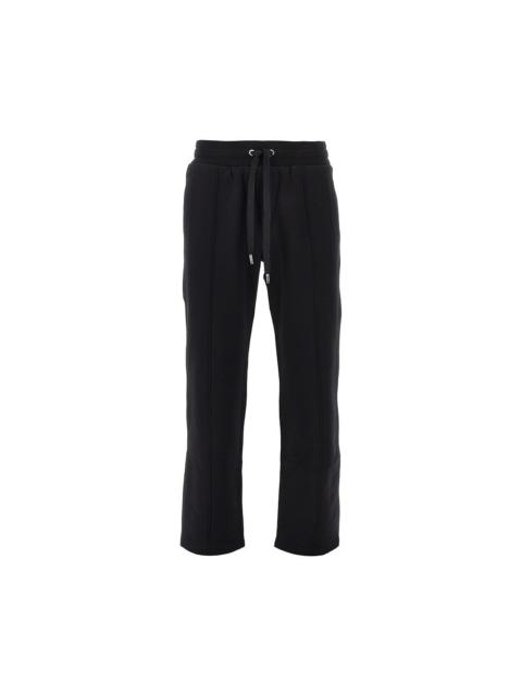 Dolce & Gabbana Dolce&Gabbana Men French Terry Pants With Logo Plate