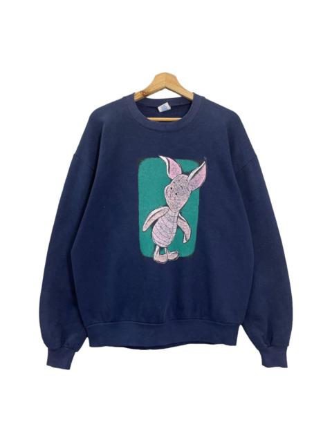 Other Designers Disney - 90s Piglet Character Big Logo Crewneck Sweatshirt Size L