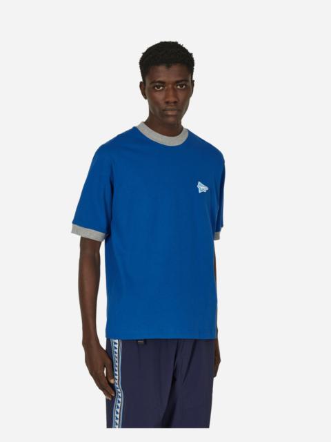 and Wander Maison Kitsuné Ringer Cotton T-Shirt Blue