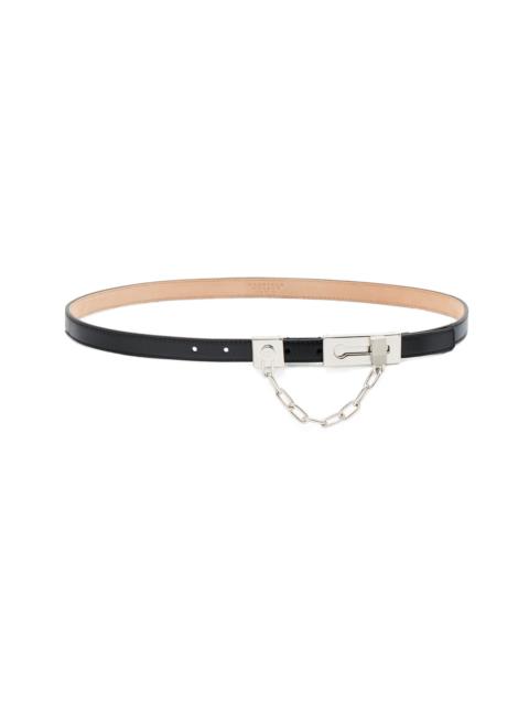 GABRIELA HEARST Lock Belt in Black Leather