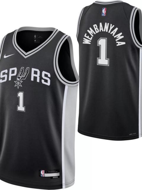 Nike Nike Youth San Antonio Spurs Victor Wembanyama #1 Swingman Icon Jersey