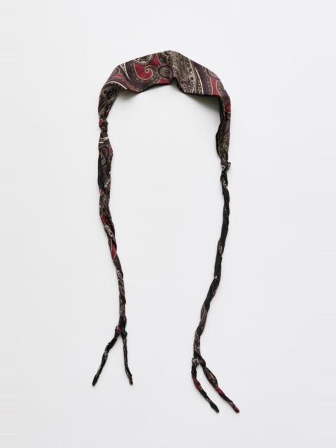 Our Legacy Twisted Tie Burgundy Paisley Silk