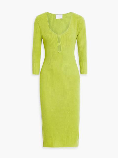 Other Designers Cutout ribbed-knit dress