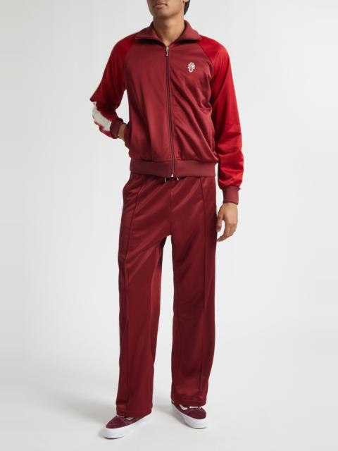 Stockholm Surfboard Club STOCKHOLM SURFBOARD CLUB Monogram Track Jacket in Cherry at Nordstrom