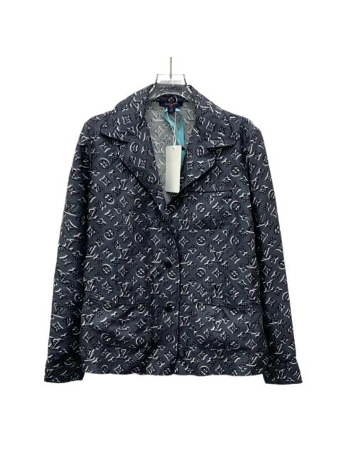 Louis Vuitton Louis Vuitton Color-Blocked Logo Monogram All-Over Print Silk Single-Breasted Long Sleeve Shirt
