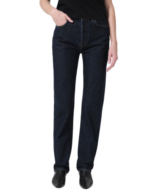 AGOLDE AGOLDE '90s Pinch Waist High Waist Straight Leg Organic Cotton Jeans in Polished at Nordstrom