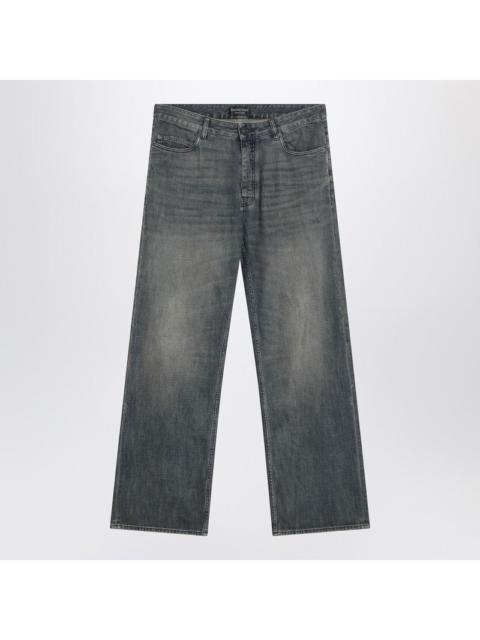 BALENCIAGA Balenciaga Loose Washed Jeans In Blue/Grey/Yellow Men