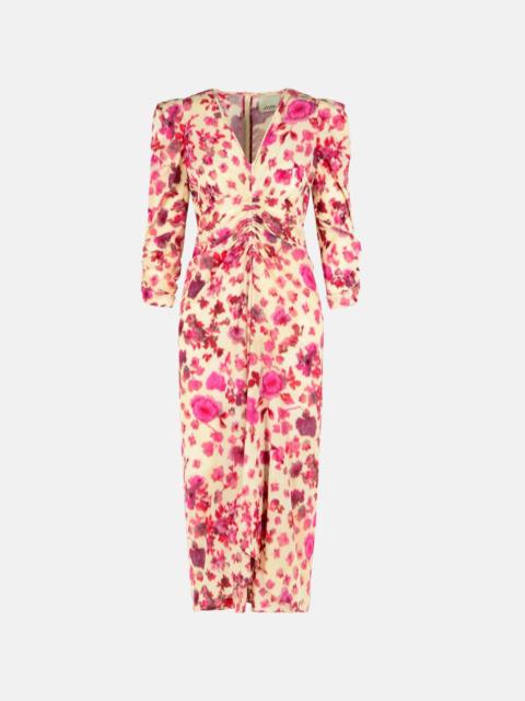 Isabel Marant 'ALBINI' LONG PINK STRETCH SILK DRESS