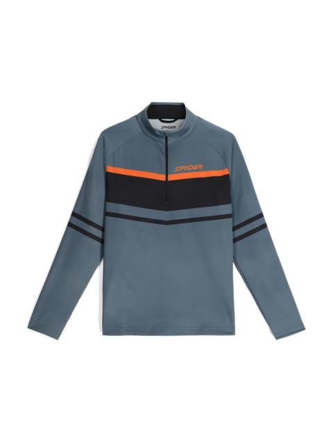 SPYDER Mens Legacy Half Zip T-Neck - Slate Blue