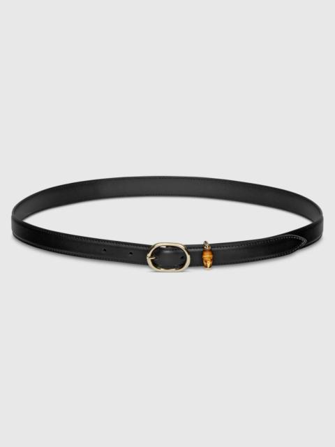 GUCCI Gucci Thin Belt With Oval Buckle