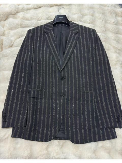 CELINE Celine Brand-New Runway Blazer with Elaborate Rhinestone and Bead Embellishment