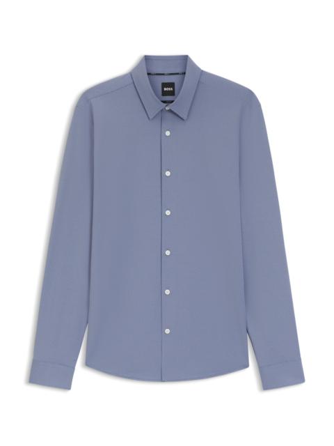 BOSS SLIM-FIT SHIRT IN PERFORMANCE-STRETCH ITALIAN JACQUARD