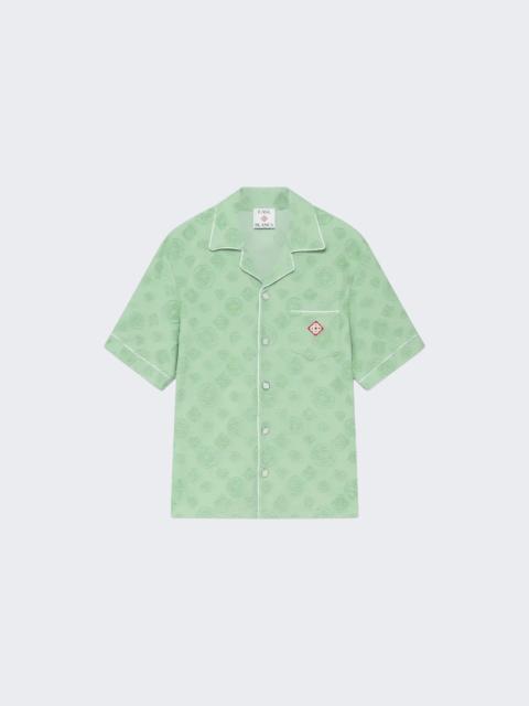 CASABLANCA Towelling Monogram Shirt Green