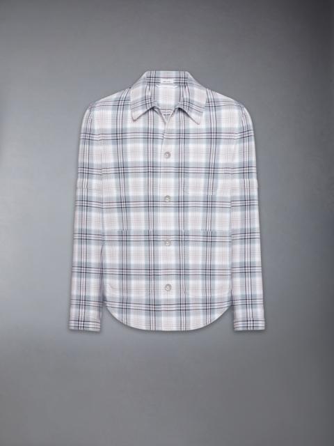 Thom Browne WINDOWPANE PLAID ARMBAND UTILITY JACKET