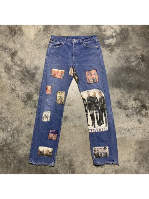 Levi's vintage levis 501 made in uk fleetwood mac patch jeans