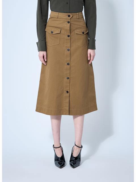 SAINT LAURENT Saint Laurent Women Cotton Serge Midi Skirt