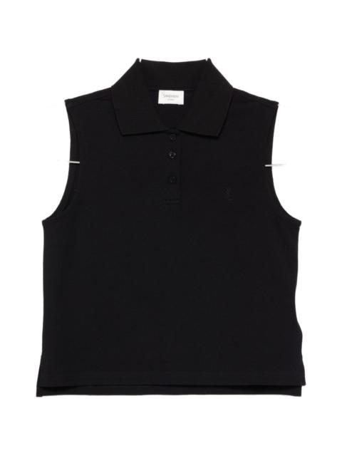 SAINT LAURENT Saint Laurent Women Cotton Sleeveless Polo Shirt