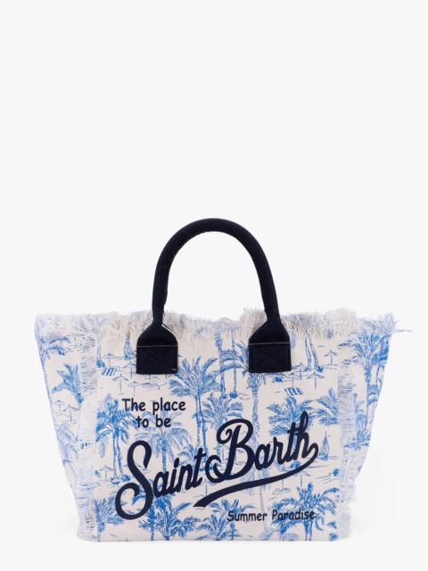 MC2 SAINT BARTH - Mc2 Saint Barth Vanity Cotton Handbag With Logo Print