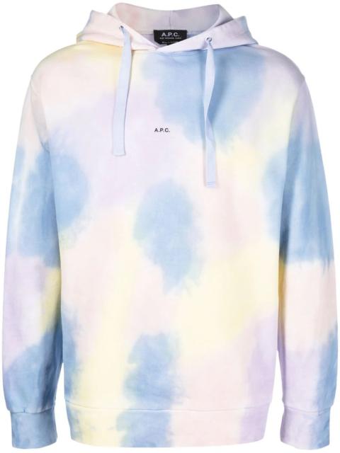A.P.C. tie-dye print hoodie