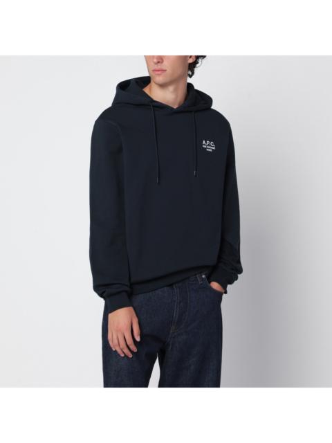 A.P.C. A.P.C. Navy Blue Cotton Hoodie Men