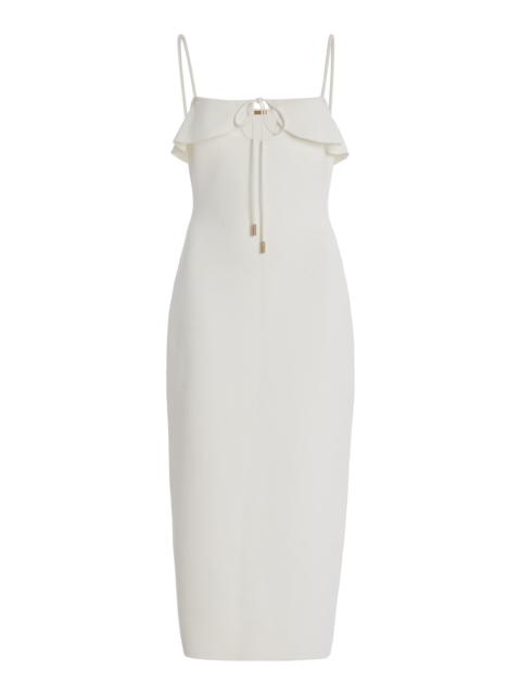 Cult Gaia Ciera Knit Midi Dress white