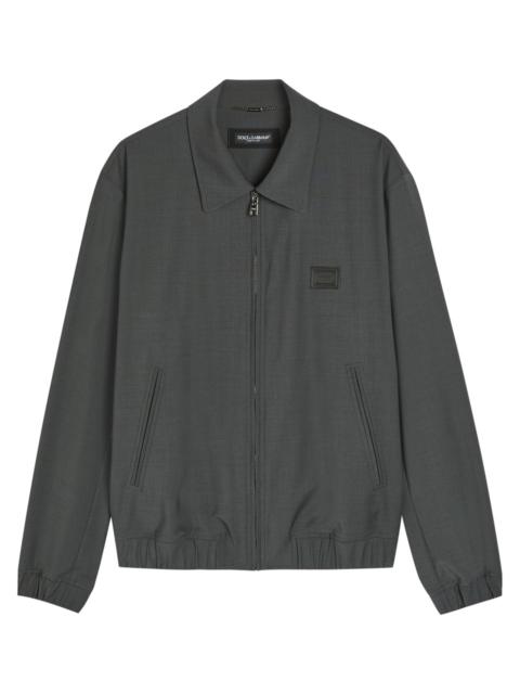 Dolce & Gabbana Dolce & Gabbana Logo-appliquéd Wool-blend Jacket