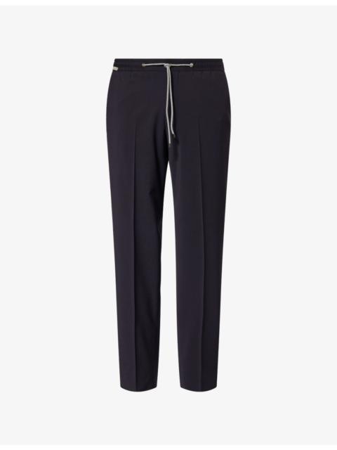 CORNELIANI Slim-Leg Drawstring Wool Trousers
