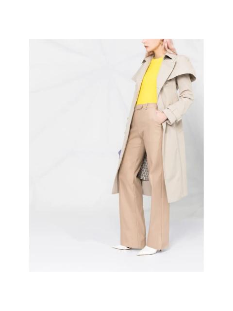 FERRAGAMO Ferragamo Bone Belted Trench Coat, Brand Size 36 ( US Size 2 )