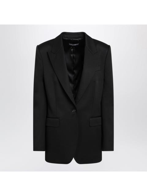 Dolce & Gabbana Dolce&Gabbana Black Single-Breasted Jacket In Wool Women