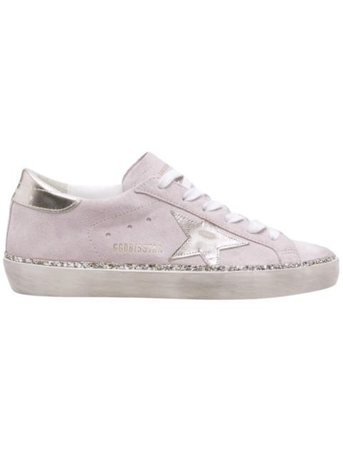 Golden Goose Pink & Platinum Glitter Edge Super Star